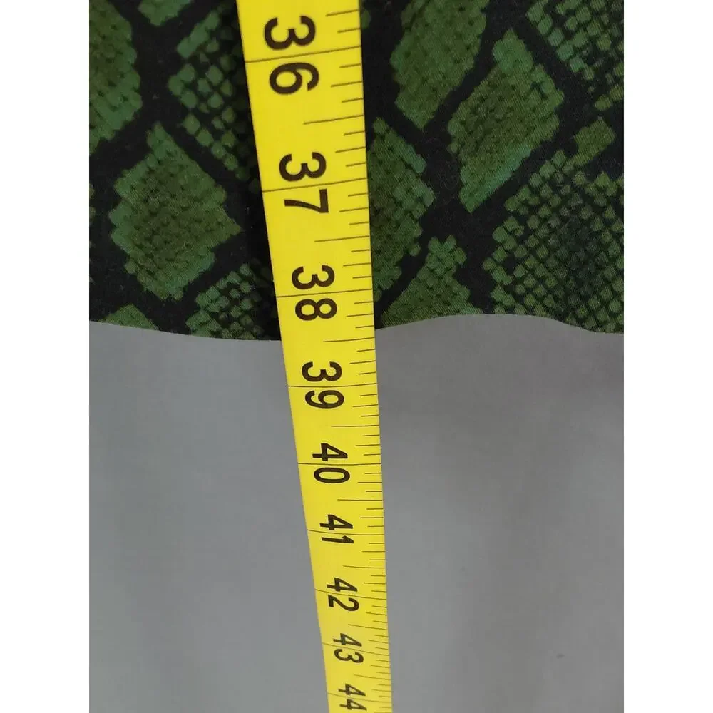 Michael Kors Green Black Snakeskin Print Tapered Pants Women Plus Size 16W